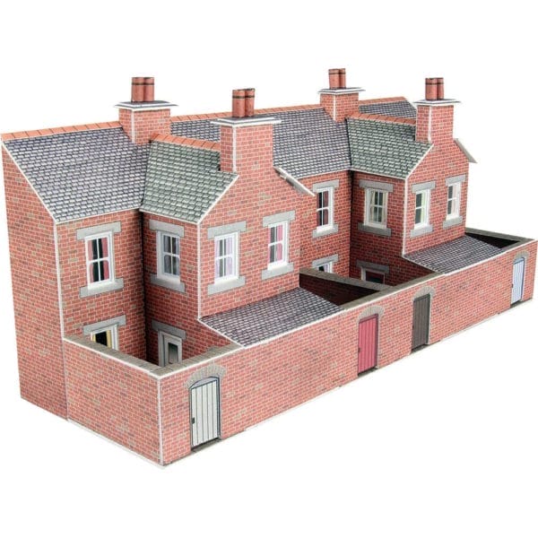 Metcalfe PN176 - Brick Terraced House Backs - Low Relief - N Gauge