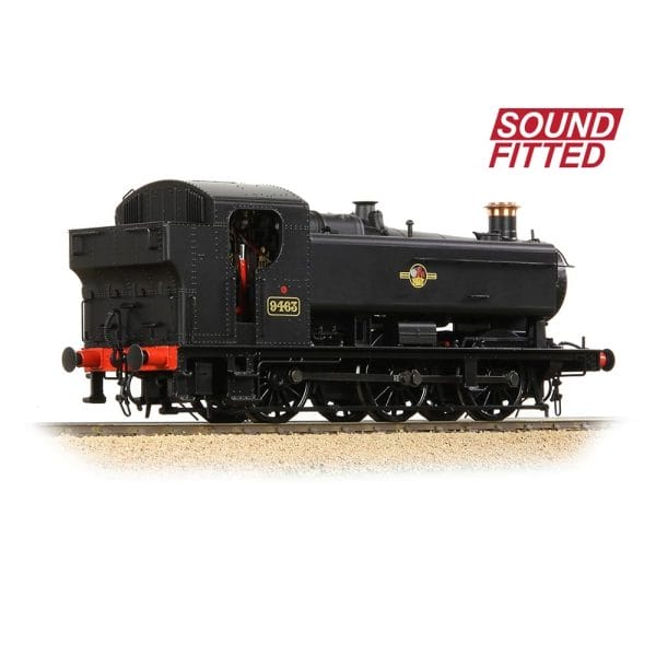 Bachmann 35-027ASF - GWR 94XX Pannier Tank 9463 BR Black (Late Crest) - DCC Sound Fitted