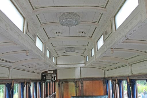 GWR coach 249 - A closer look at the detail of the ceiling.