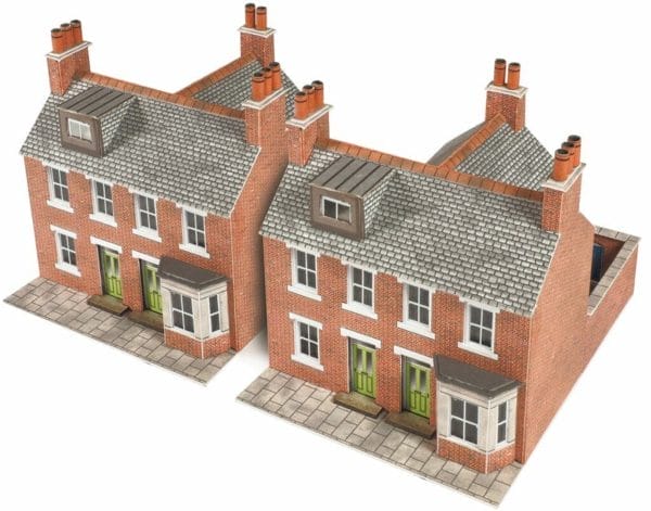 Metcalfe PN103 - Terraced Houses - Red Brick - N Gauge